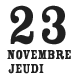jeudi 23 novembre