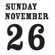 Sunday November 26